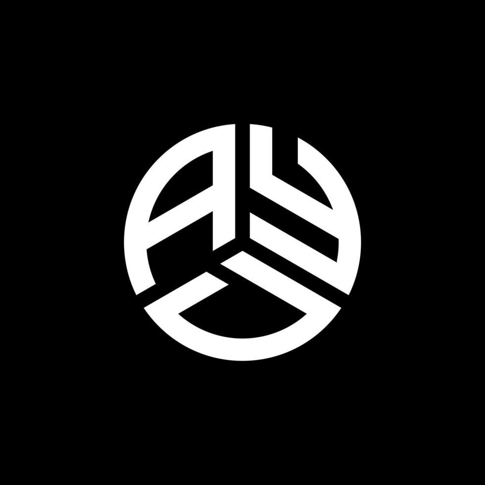 diseño de logotipo de letra ayd sobre fondo blanco. concepto de logotipo de letra de iniciales creativas ayd. diseño de letras ayd. vector