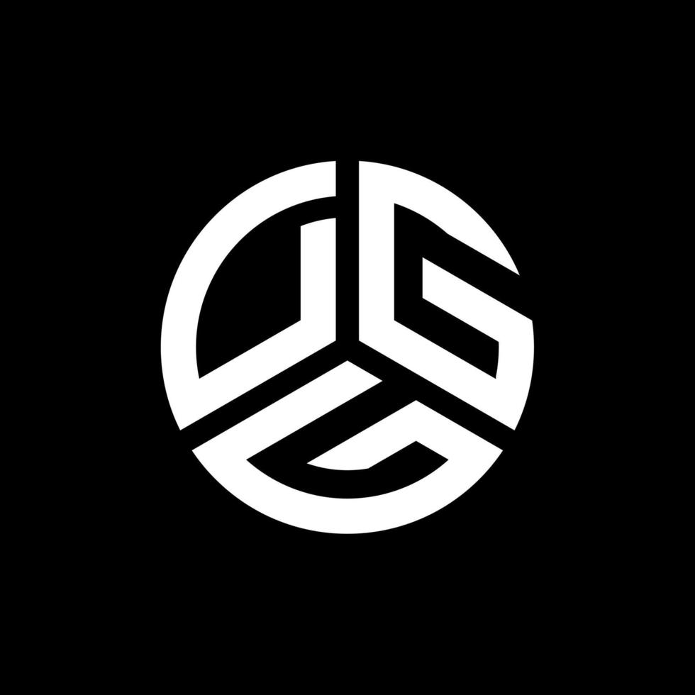 diseño de logotipo de letra dgg sobre fondo blanco. concepto de logotipo de letra de iniciales creativas dgg. diseño de letras dgg. vector