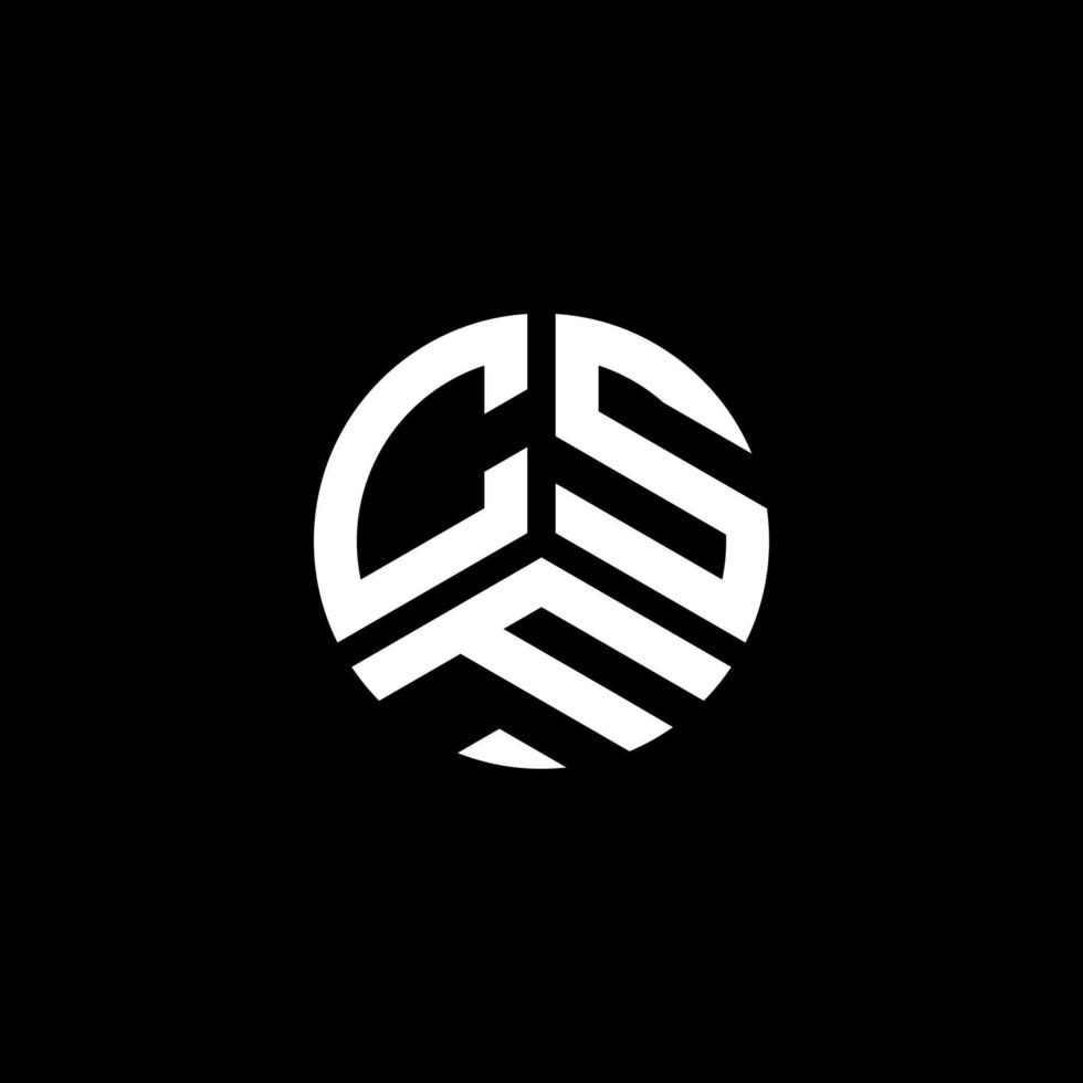 diseño de logotipo de letra csf sobre fondo blanco. concepto de logotipo de letra de iniciales creativas csf. diseño de carta csf. vector
