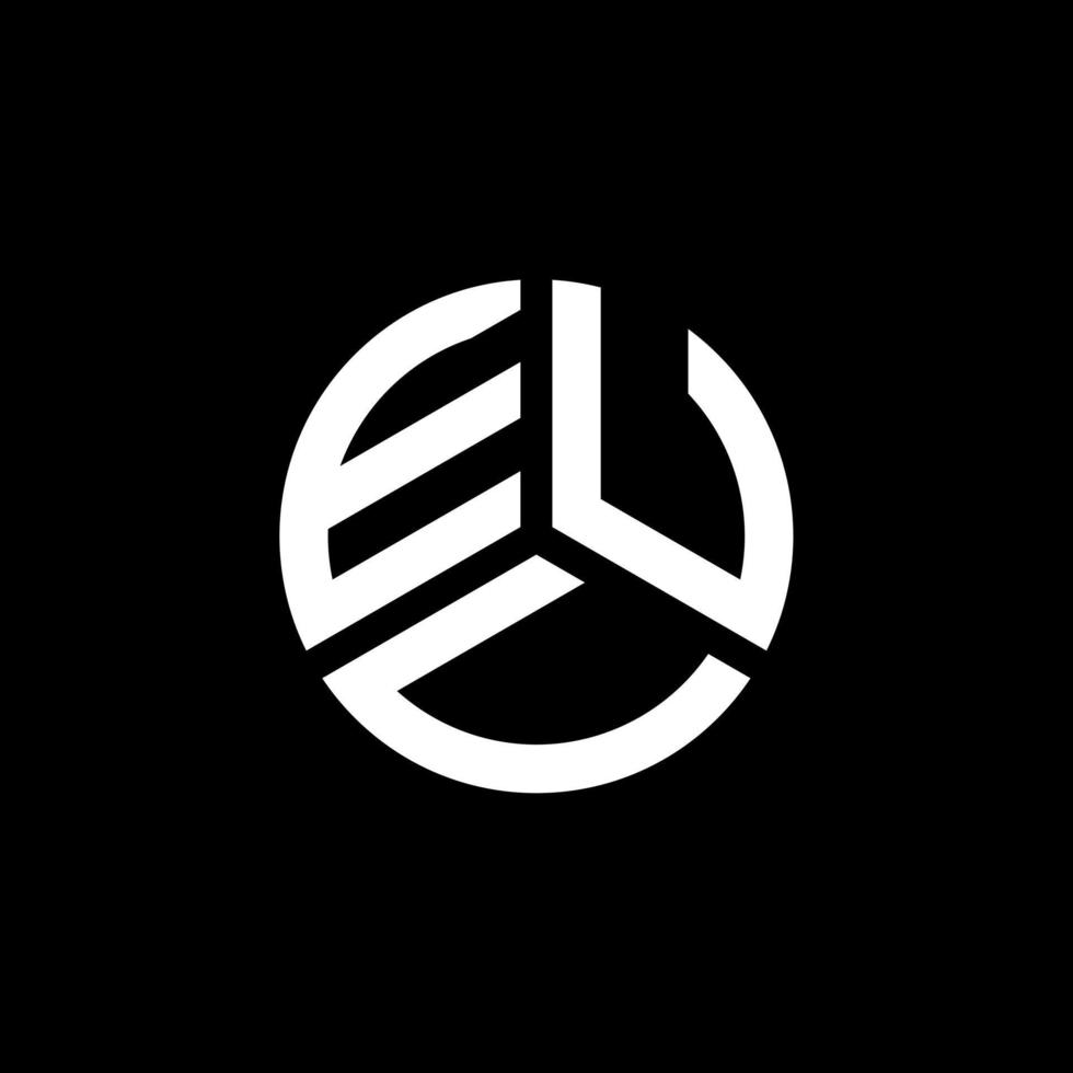 EUU letter logo design on white background. EUU creative initials letter logo concept. EUU letter design. vector