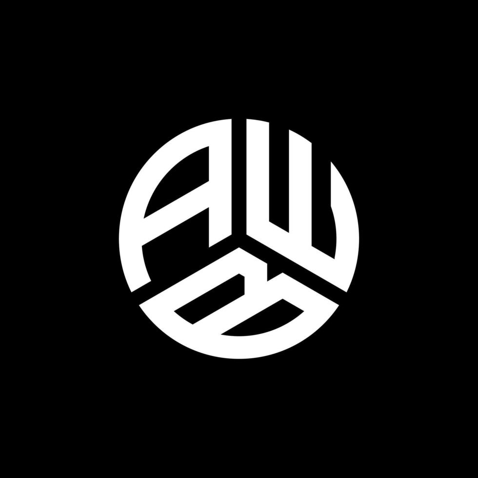 diseño de logotipo de letra awb sobre fondo blanco. concepto de logotipo de letra de iniciales creativas awb. diseño de letras awb. vector