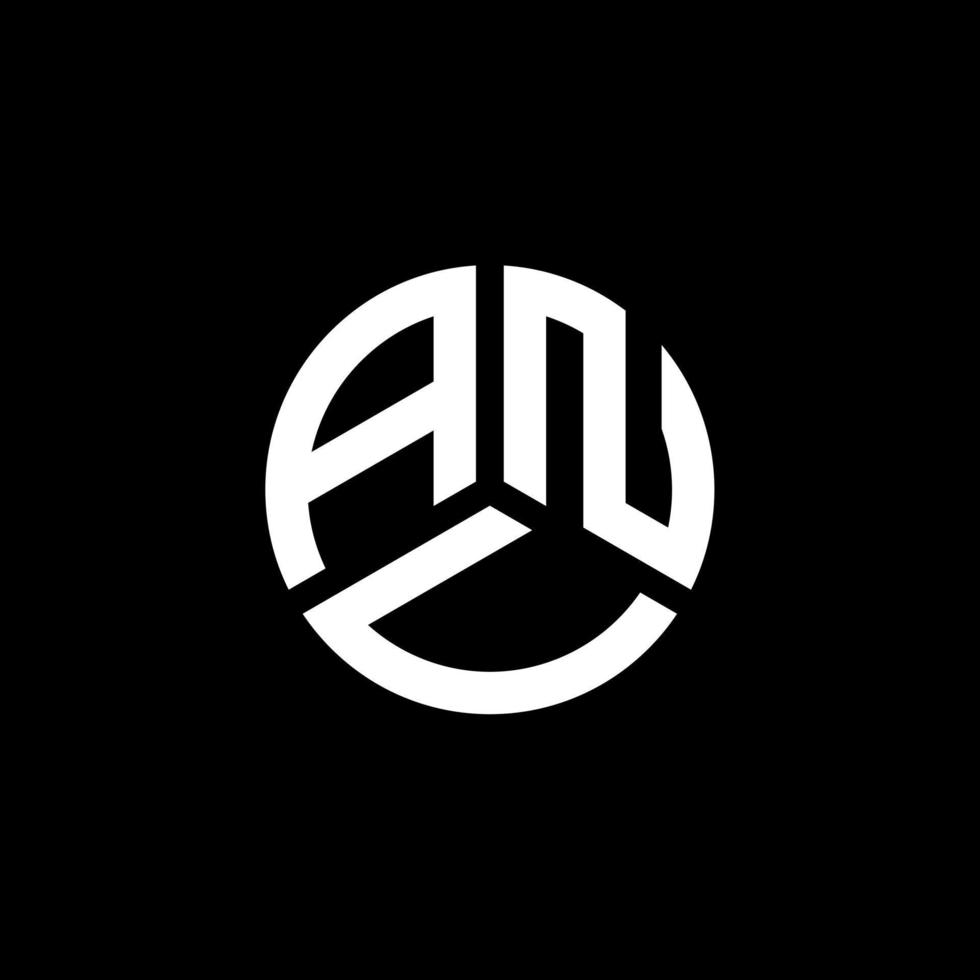 diseño de logotipo de letra anu sobre fondo blanco. concepto creativo del logotipo de la letra de las iniciales de anu. diseño de letras anu. vector