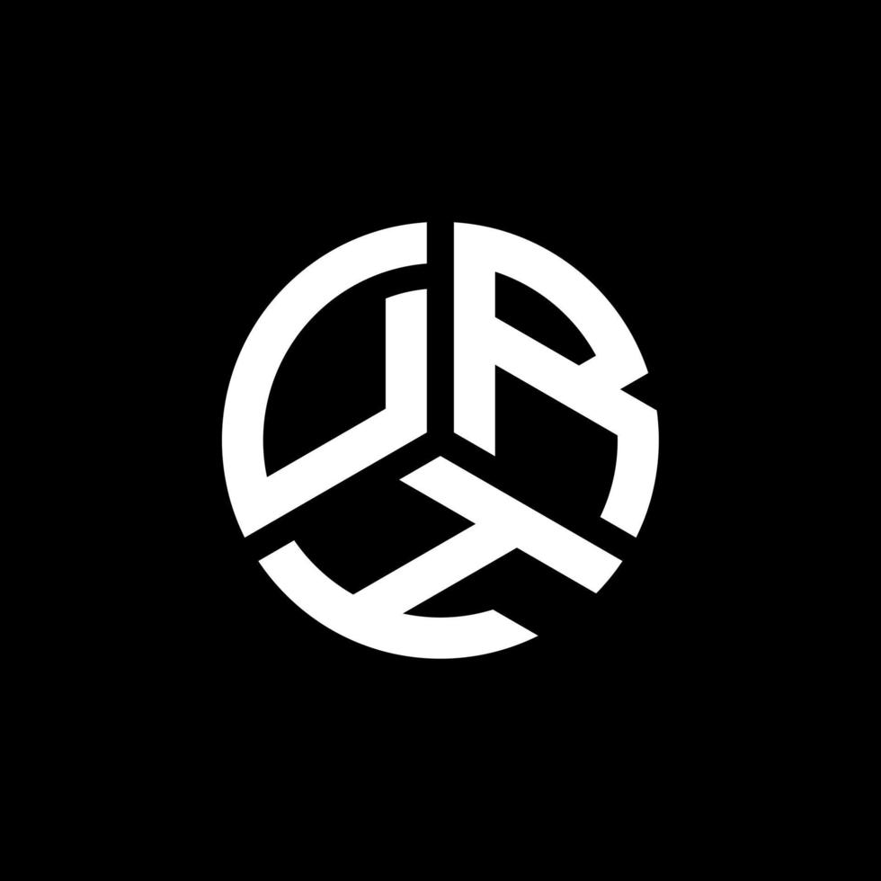 diseño de logotipo de letra drh sobre fondo blanco. concepto de logotipo de letra de iniciales creativas drh. diseño de letras drh. vector