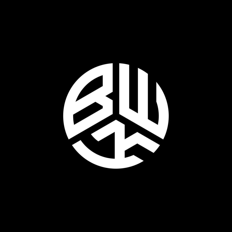 diseño de logotipo de letra bwk sobre fondo blanco. concepto de logotipo de letra de iniciales creativas bwk. diseño de letra bwk. vector