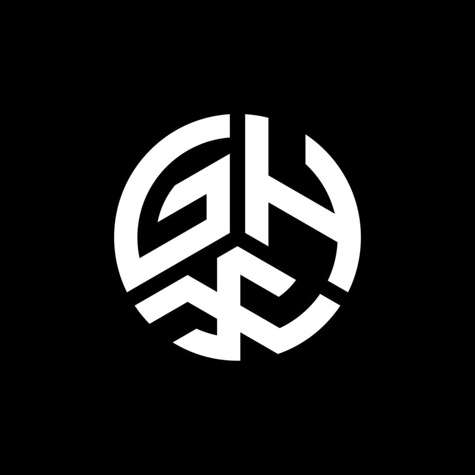 diseño del logotipo de la letra ghx sobre fondo blanco. concepto de logotipo de letra de iniciales creativas ghx. diseño de letras ghx. vector