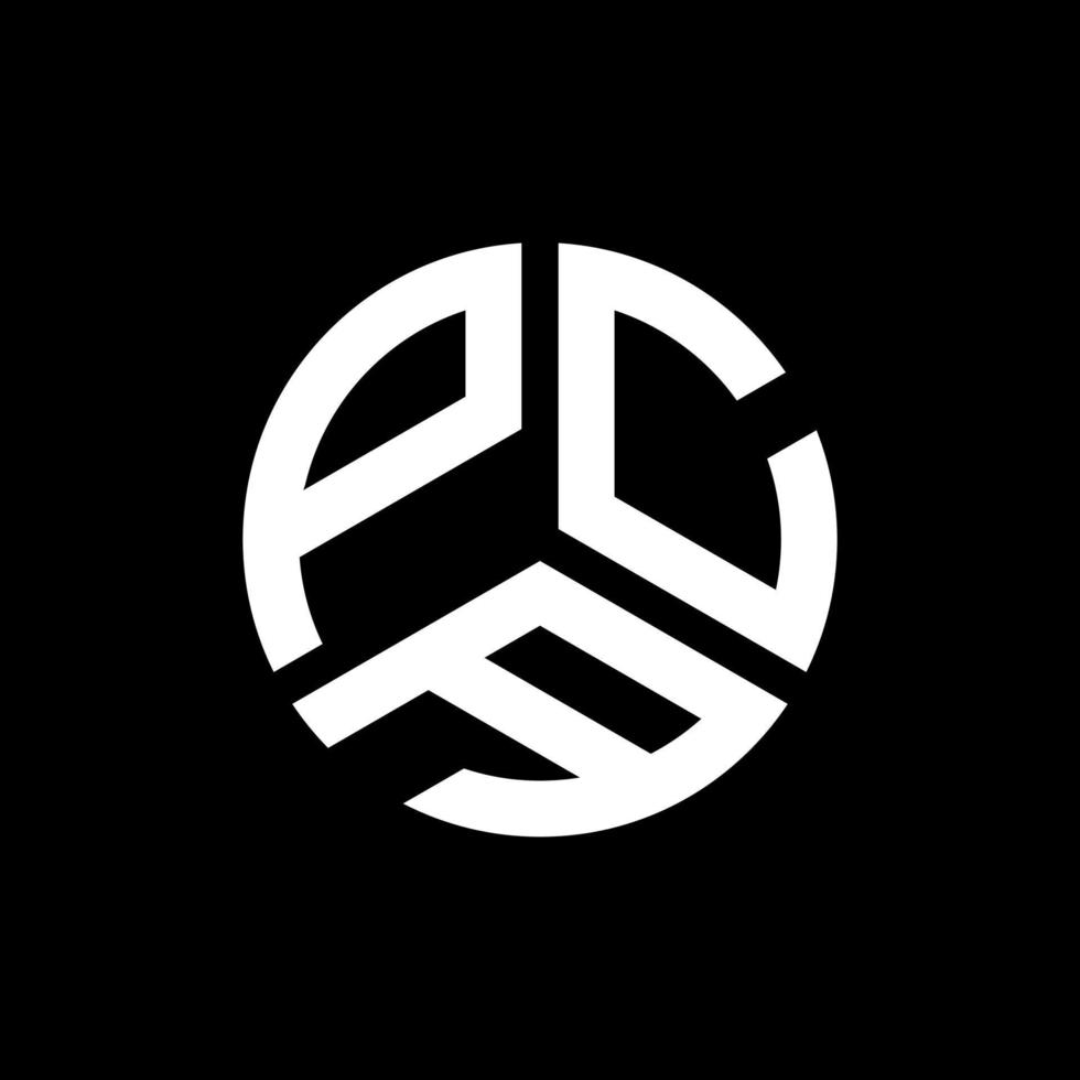 PCA letter logo design on black background. PCA creative initials letter logo concept. PCA letter design. vector