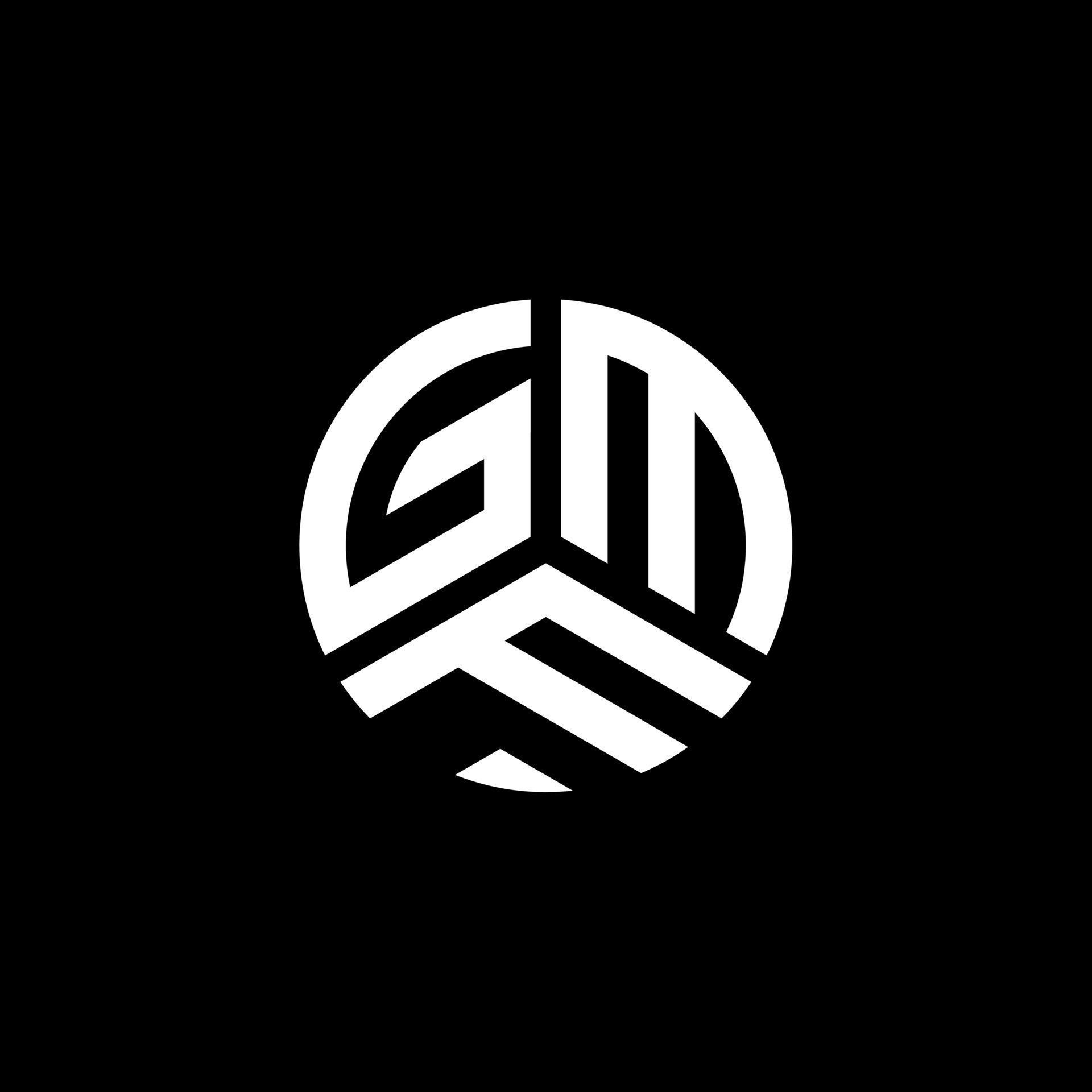 GMF letter logo design on white background. GMF creative initials