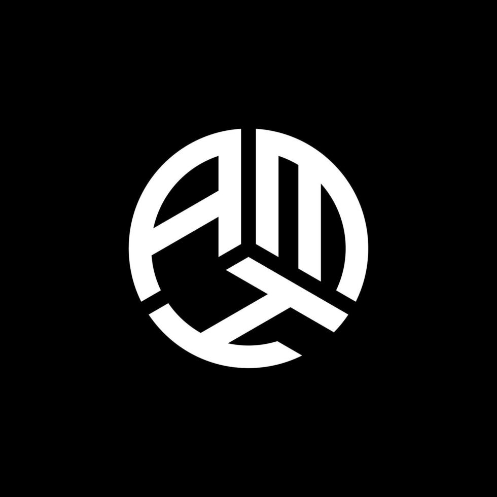 AMH letter logo design on white background. AMH creative initials letter logo concept. AMH letter design. vector