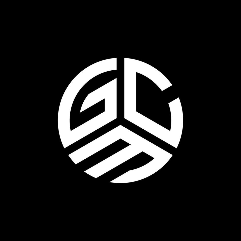 diseño de logotipo de letra gcm sobre fondo blanco. concepto de logotipo de letra de iniciales creativas de gcm. diseño de letras gcm. vector
