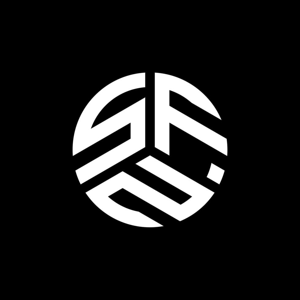 SFN letter logo design on black background. SFN creative initials letter logo concept. SFN letter design. vector