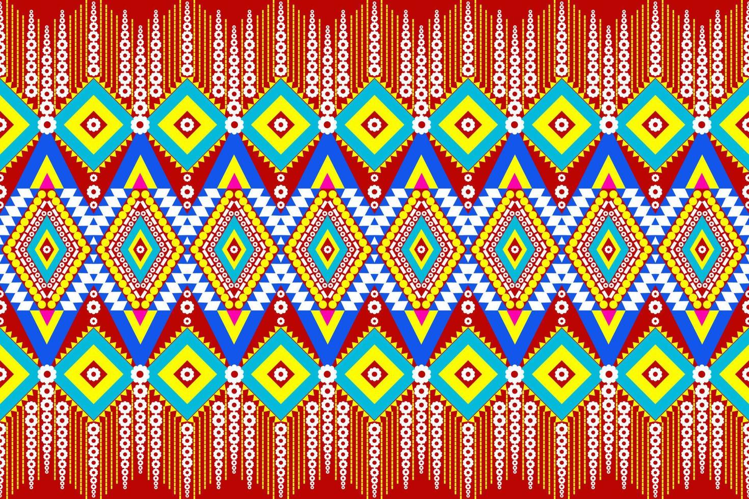 Seamless geometric ethnic asian oriental and tradition pattern design for texture and background. Silk and fabric pattern decoration for carpet, clothing, wrapping and wallpaper vector