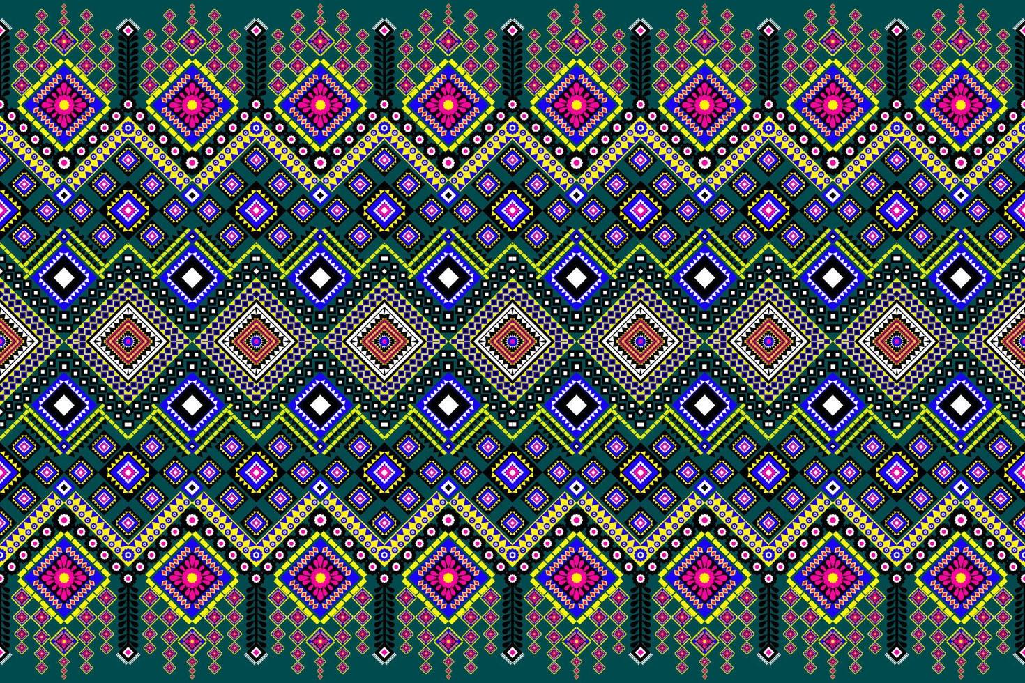 Seamless geometric ethnic asian oriental and tradition pattern design for texture and background. Silk and fabric pattern decoration for carpet, clothing, wrapping and wallpaper vector
