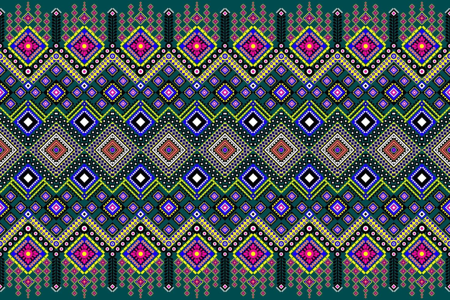 Seamless geometric ethnic asian oriental and tradition pattern design for texture and background. Silk and fabric pattern decoration for carpet, clothing, wrapping and wallpaper vector