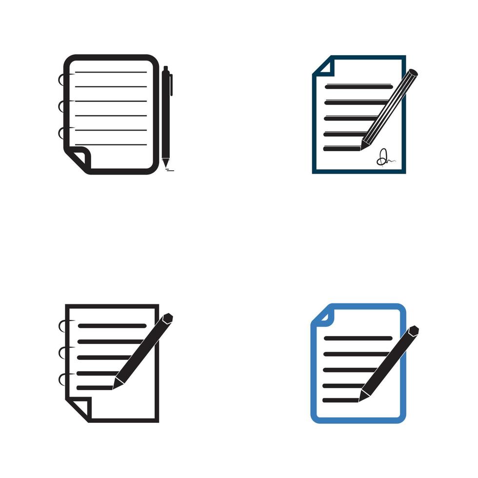 Write Document User Interface Outline Icon Logo Vector Illustration