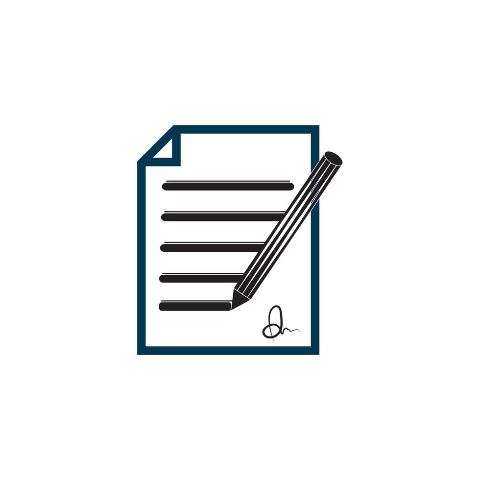 Write Document User Interface Outline Icon Logo Vector Illustration