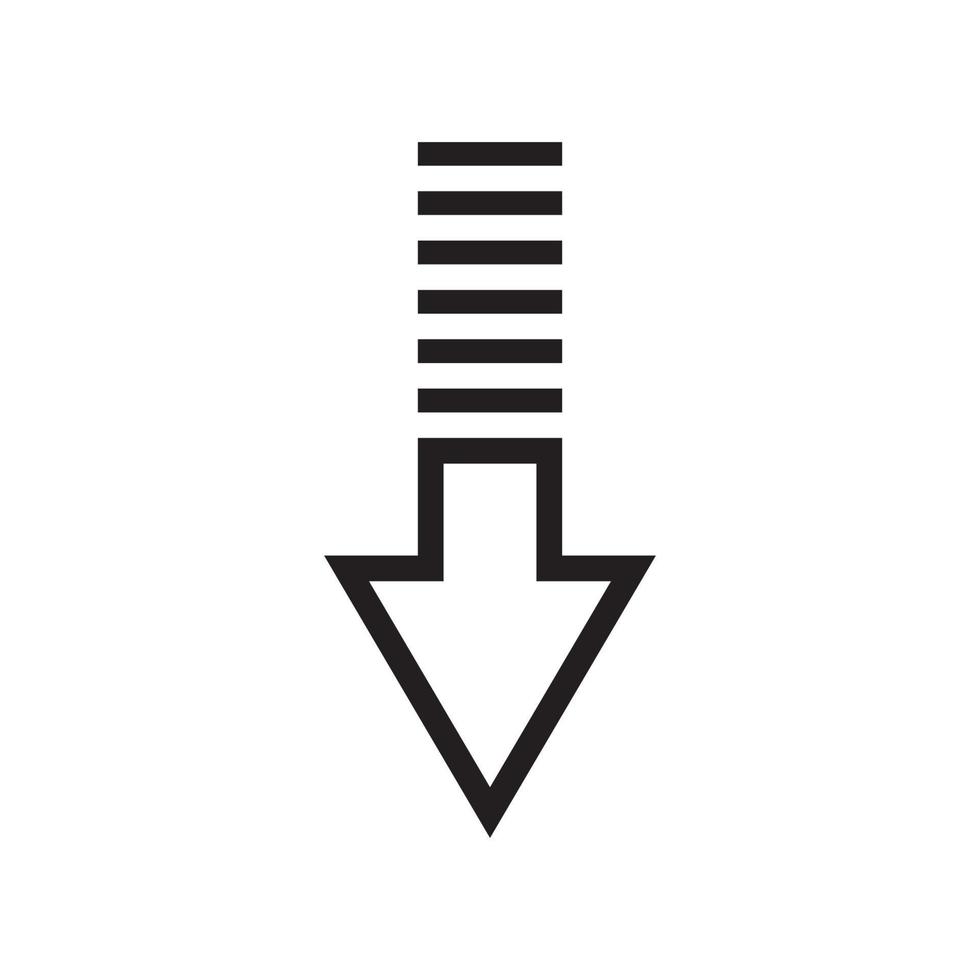 Arrow part down vector icon  logo background