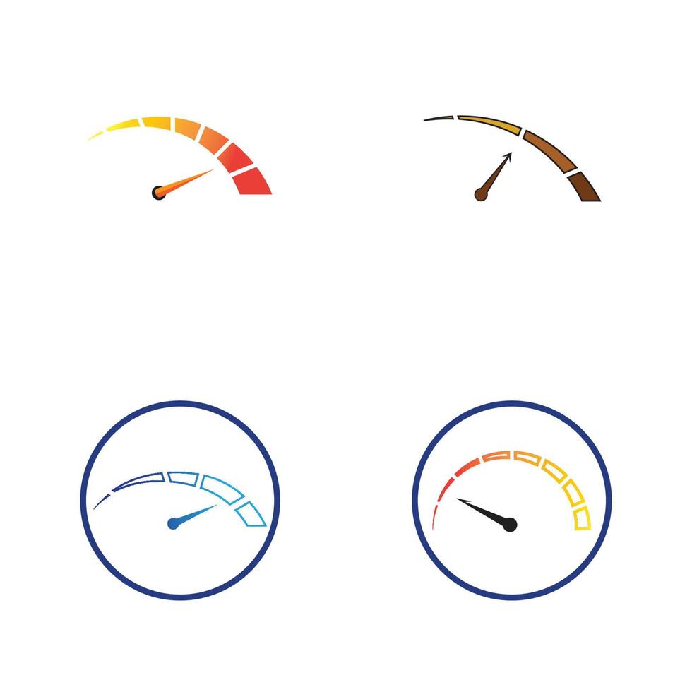 plantilla de ilustración de diseño gráfico de vector de velocímetro