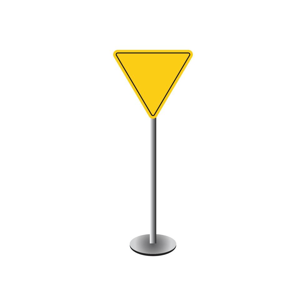 Vector of blank road sign on isolated white background
