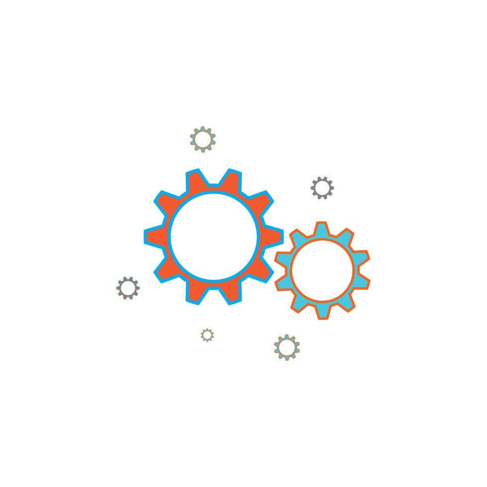 Gear logo icon design vector background template