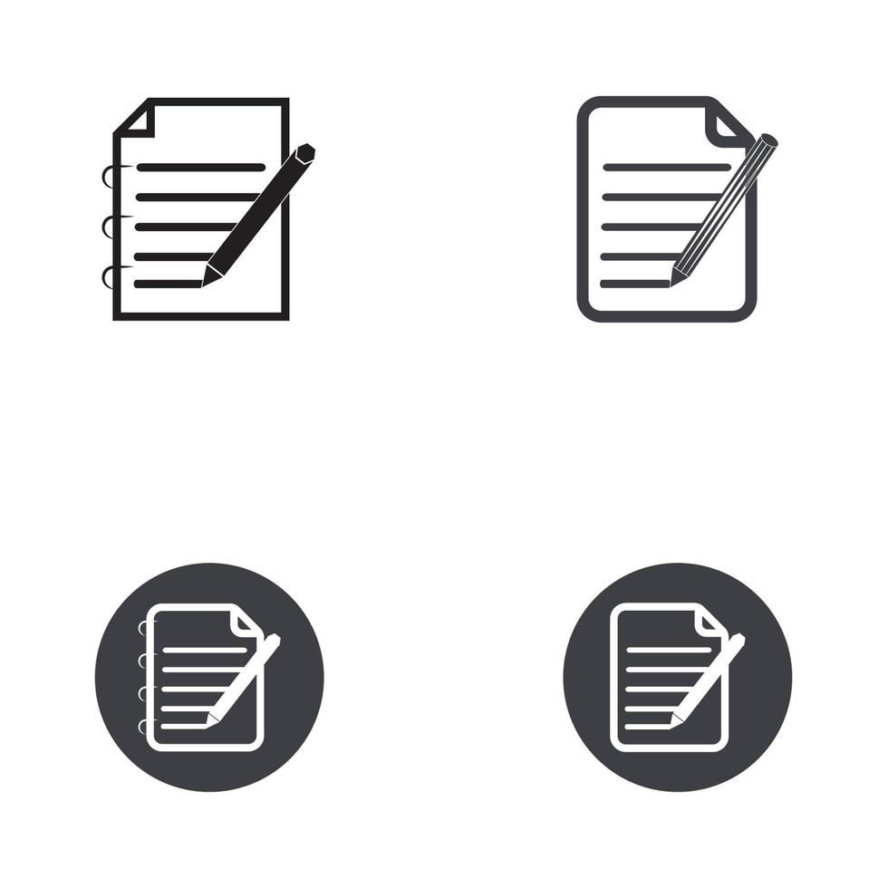 escribir documento interfaz de usuario contorno icono logotipo vector ilustración