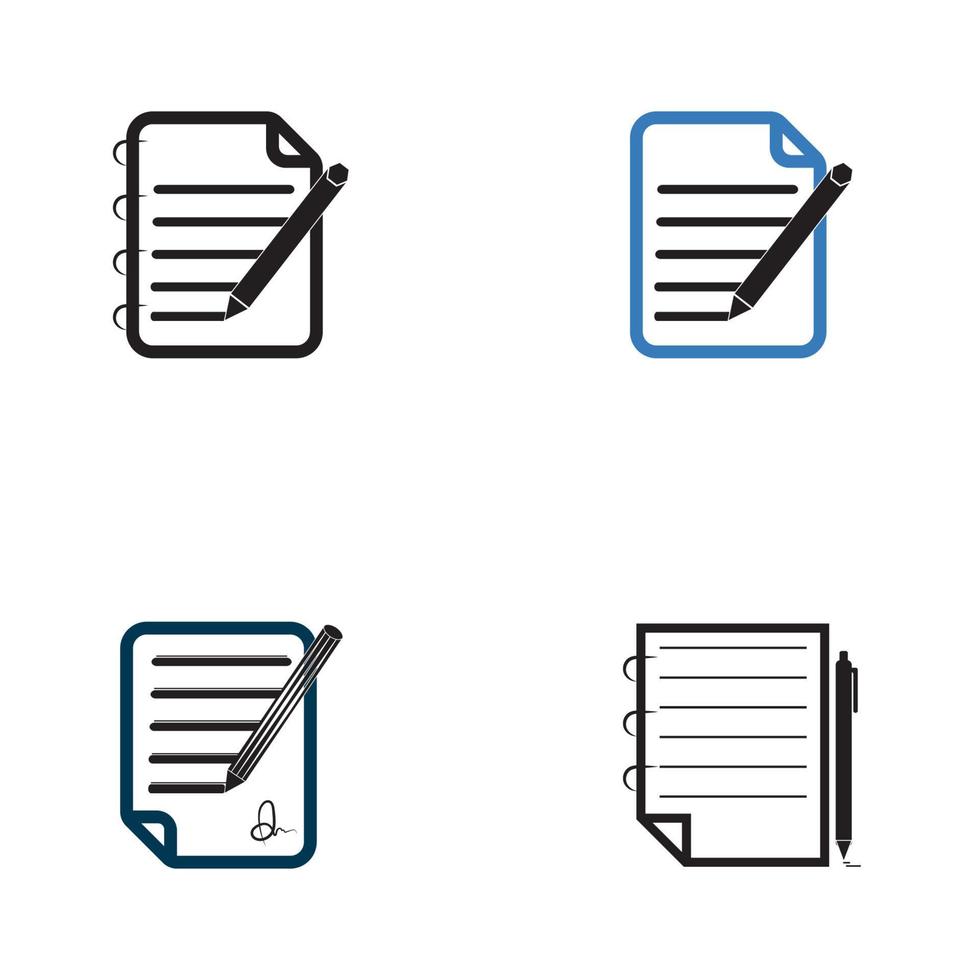 Write Document User Interface Outline Icon Logo Vector Illustration