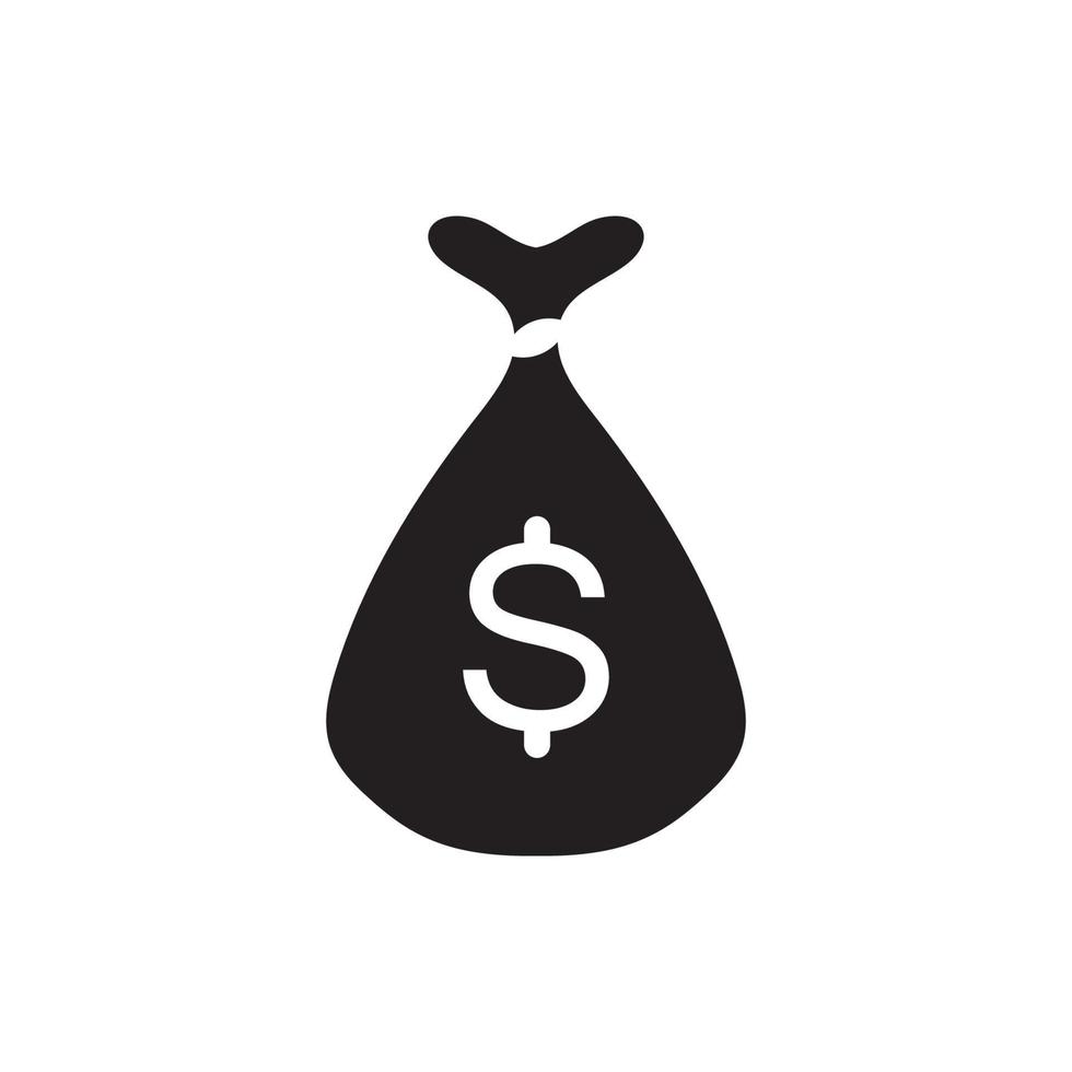 money bag with dollar symbol vector logo icon
