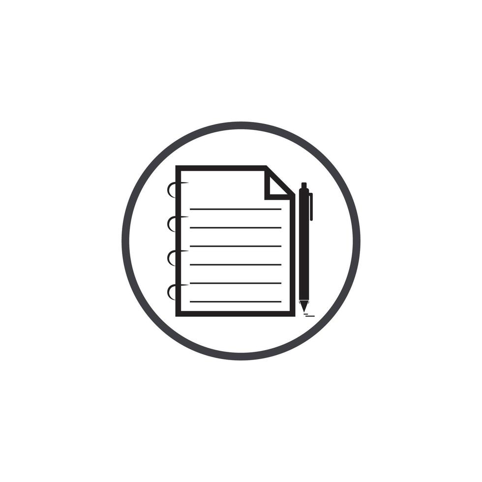 escribir documento interfaz de usuario contorno icono logotipo vector ilustración