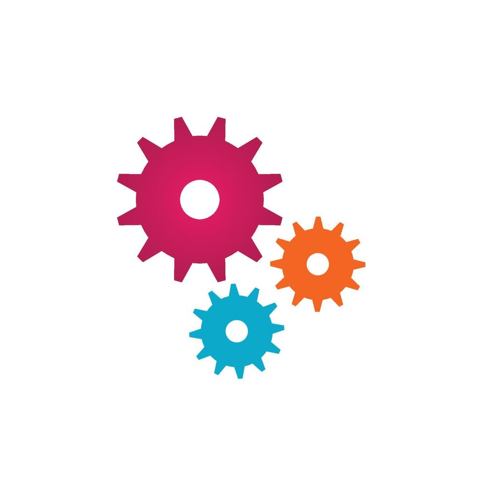 Gear logo icon design vector background template