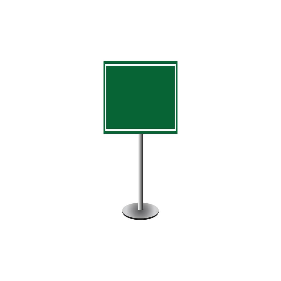 Vector of blank road sign on isolated white background