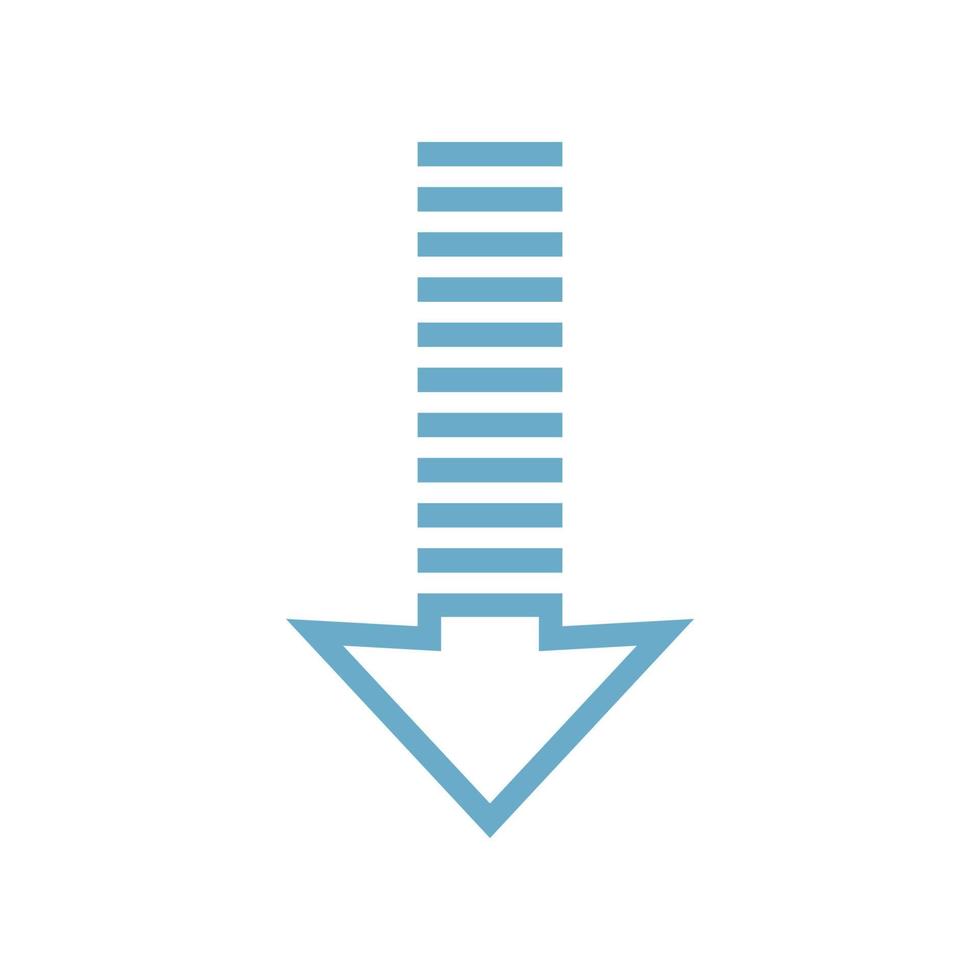 Arrow part down vector icon  logo background