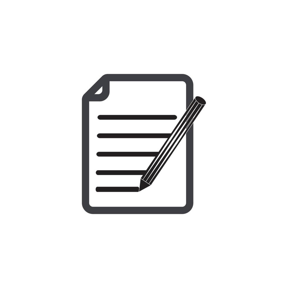 Write Document User Interface Outline Icon Logo Vector Illustration