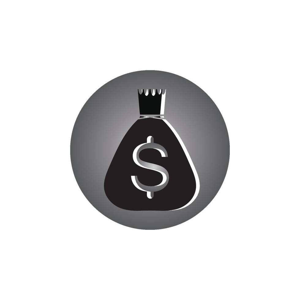 money bag with dollar symbol vector logo icon