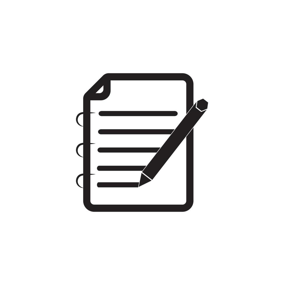 Write Document User Interface Outline Icon Logo Vector Illustration