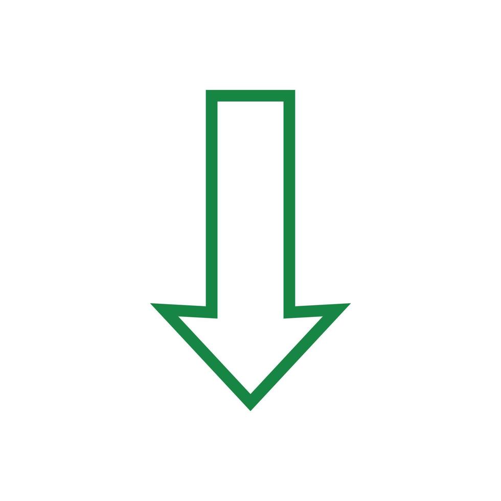 Arrow part down vector icon  logo background