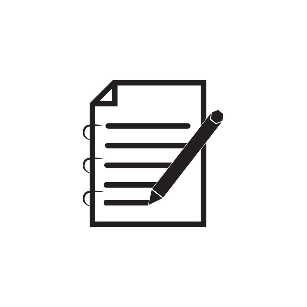 Write Document User Interface Outline Icon Logo Vector Illustration