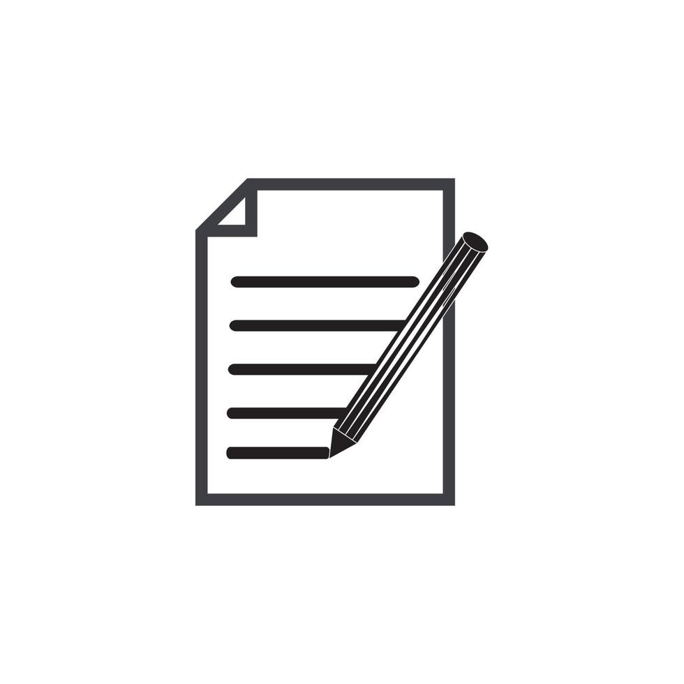 Write Document User Interface Outline Icon Logo Vector Illustration
