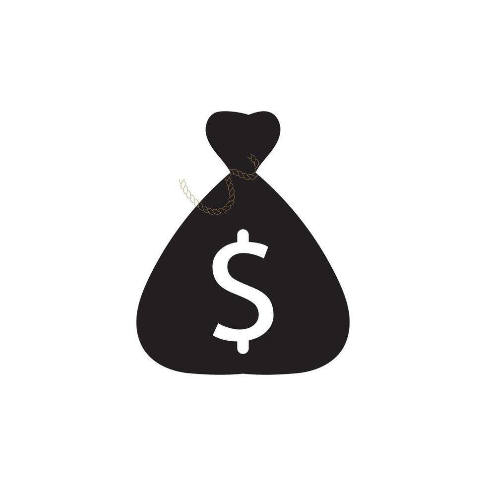 money bag with dollar symbol vector logo icon