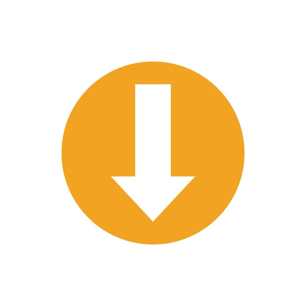Arrow part down vector icon  logo background