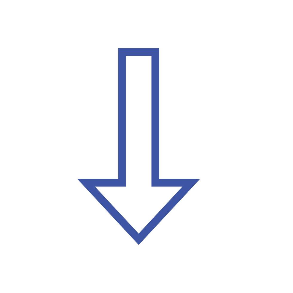 flecha parte abajo vector icono logo fondo