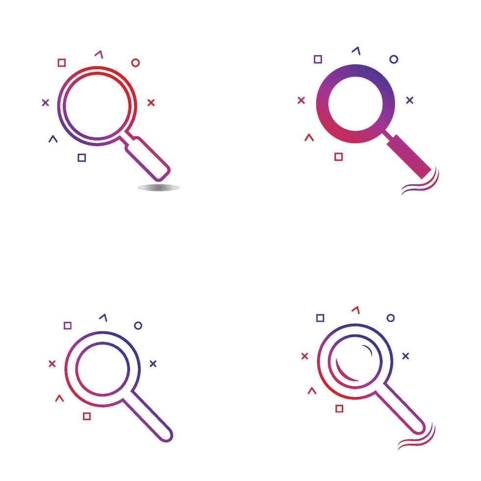 Search vector logo icon design background