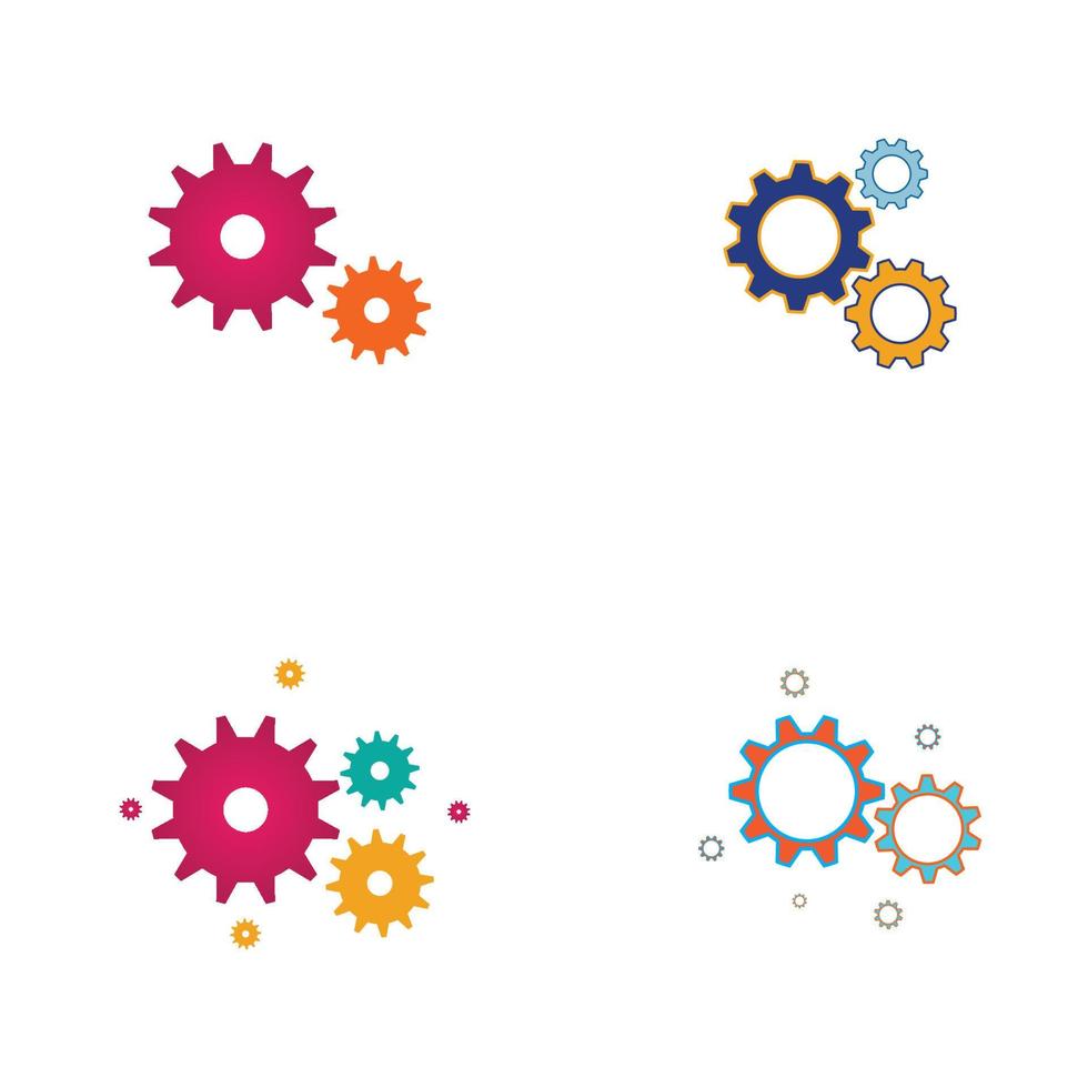 Gear logo icon design vector background template