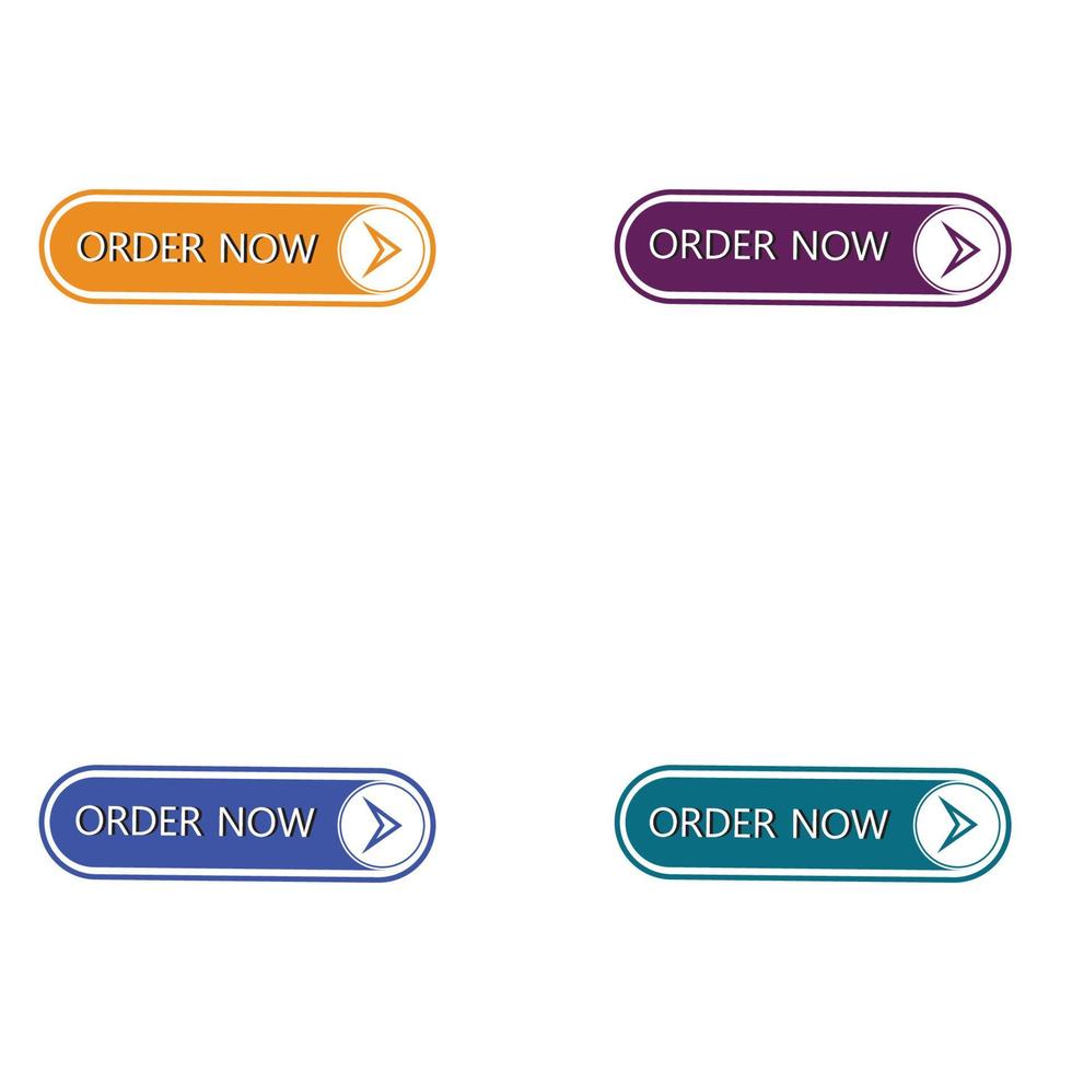 Set of different colorful buttons. Collection of modern buttons for website and user interface. Web icons. vector
