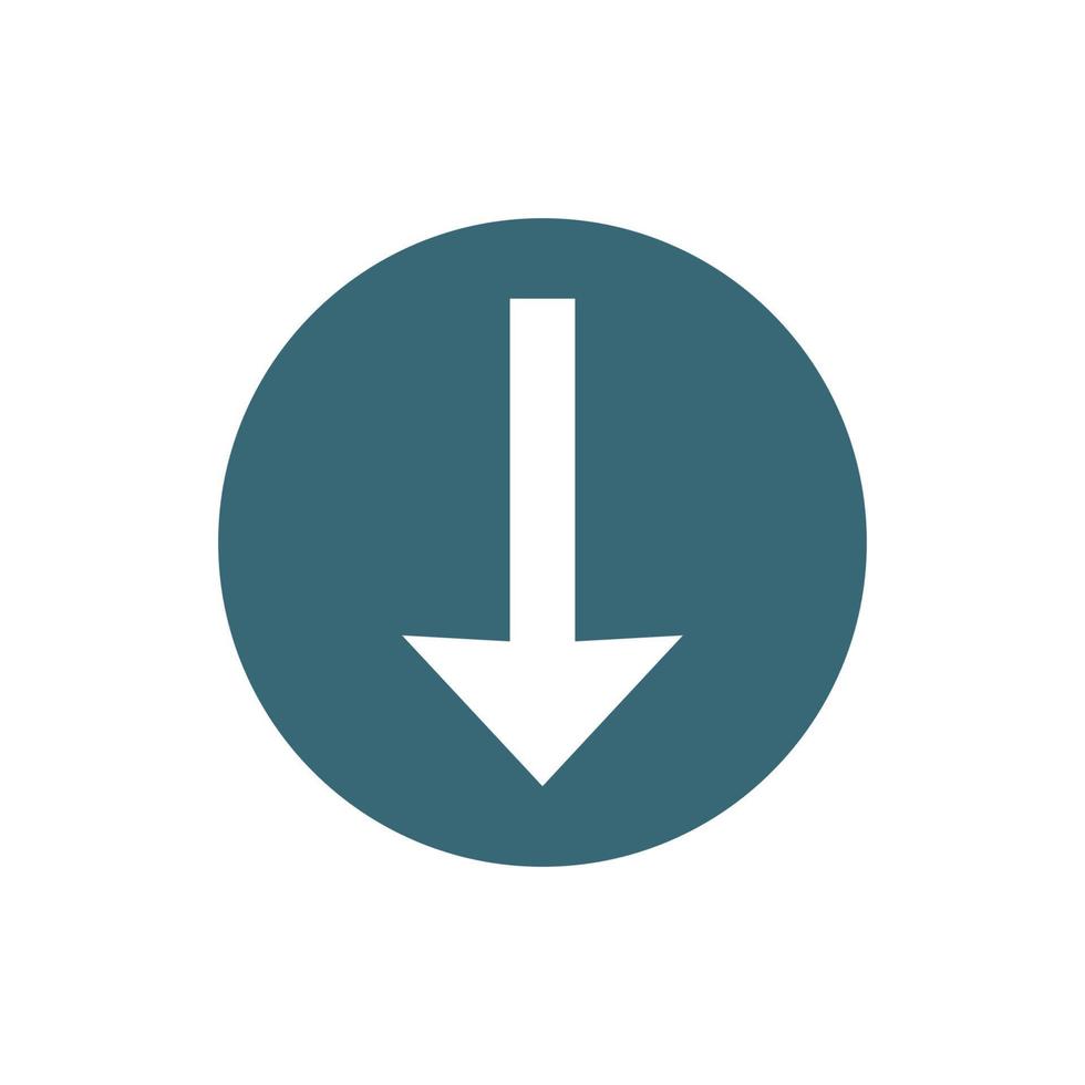 Arrow part down vector icon  logo background
