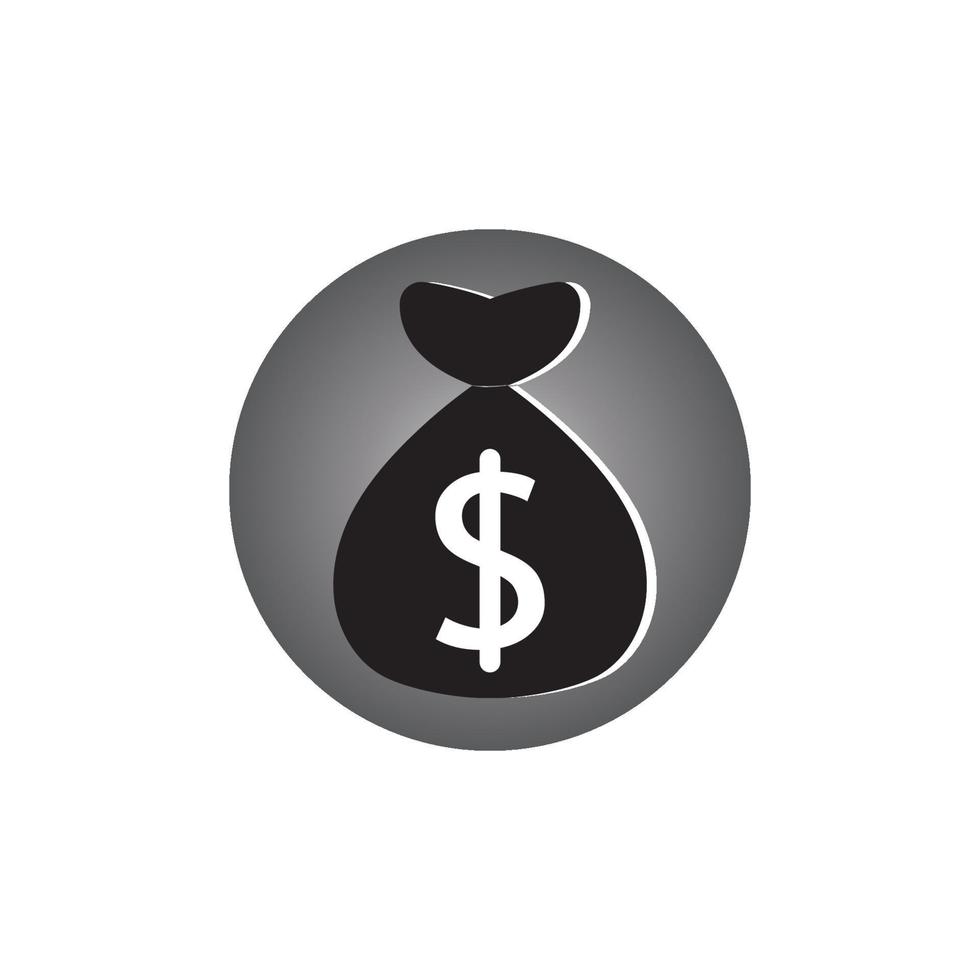 money bag with dollar symbol vector logo icon