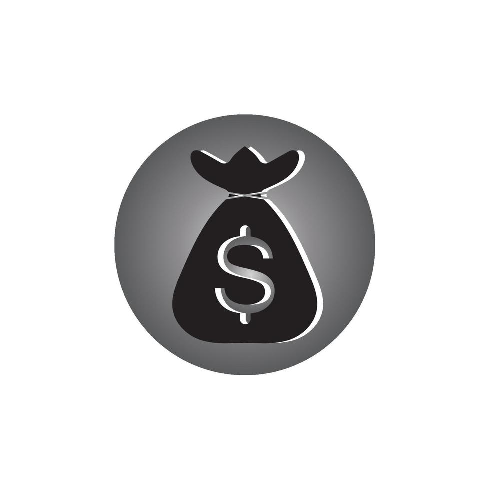 money bag with dollar symbol vector logo icon