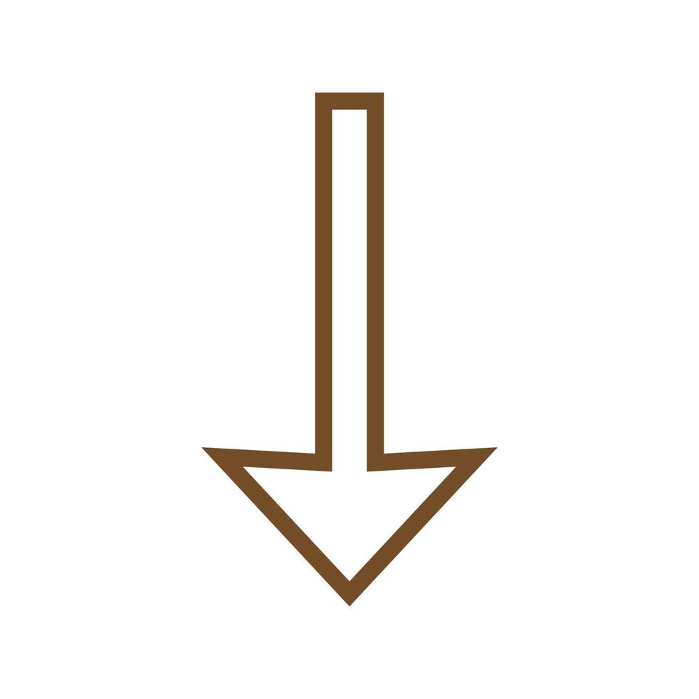 Arrow part down vector icon  logo background