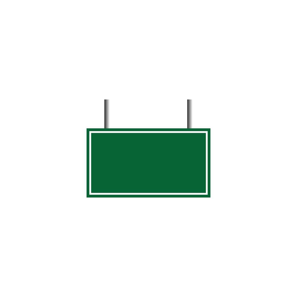 Vector of blank road sign on isolated white background