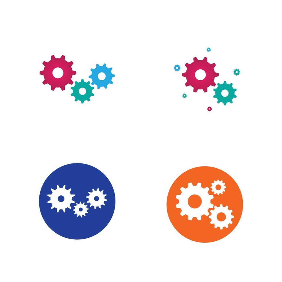 Gear logo icon design vector background template