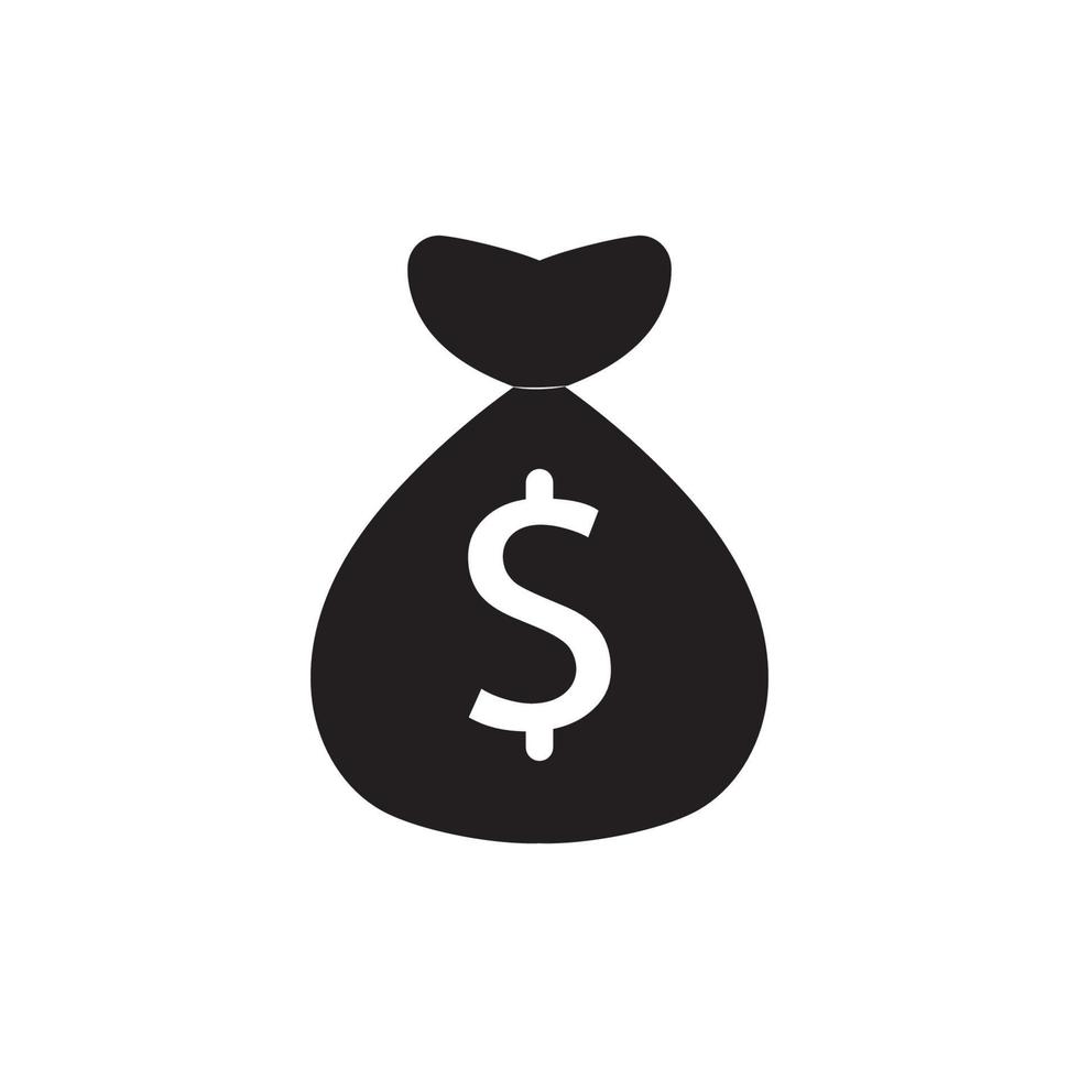 money bag with dollar symbol vector logo icon