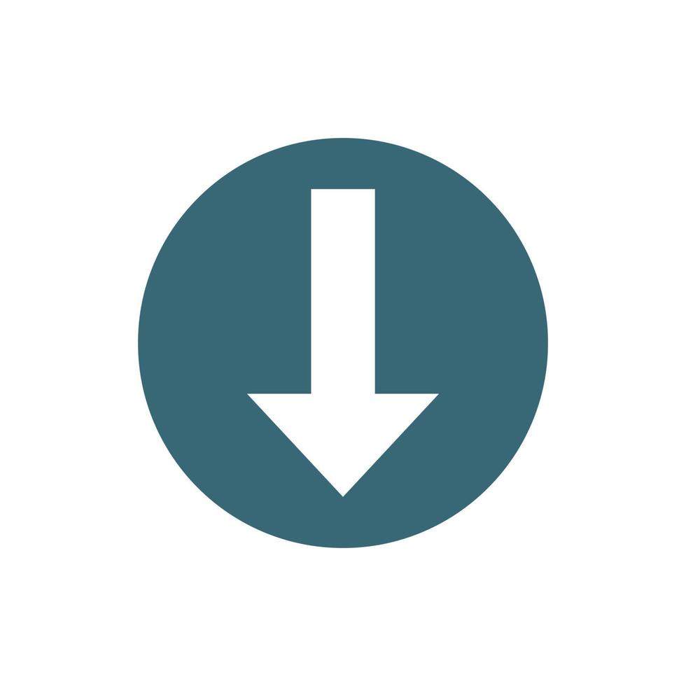 Arrow part down vector icon  logo background